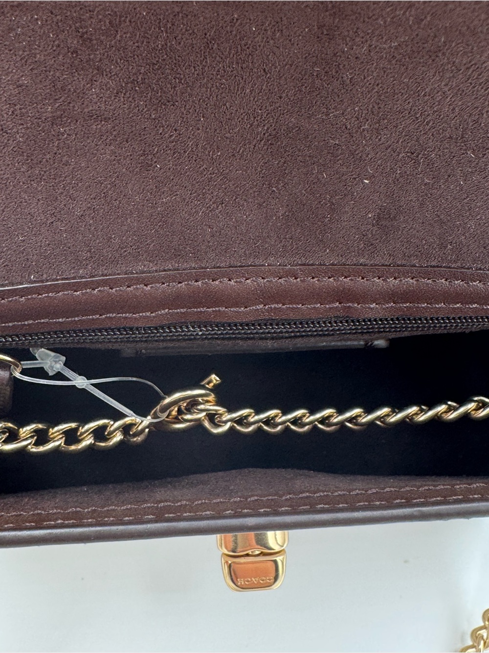 Coach Bowery Cream Leather Crossbody with Gold Turnlock - Picture 7 of 10